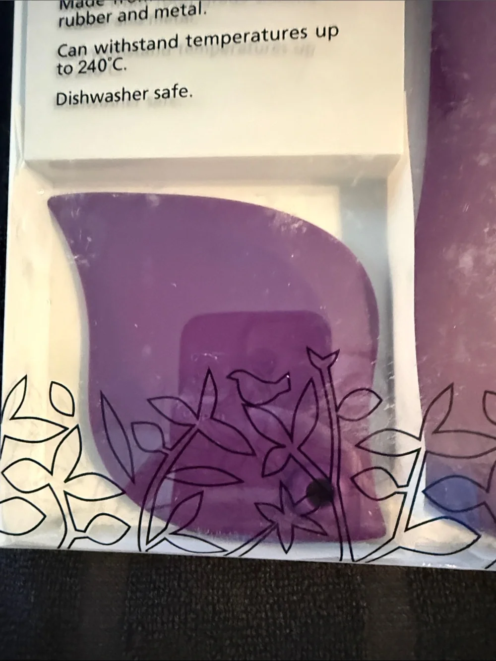 Two Birds Purple Silicone Spatula & Scraper Set